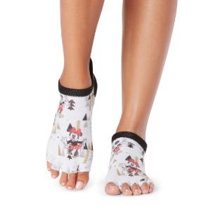 Disney X ToeSox Grip H/T Low Rise Very Merry Mickey And Minnie Mouse